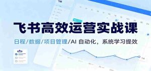飞书高效运营实战课：日程/数据/项目管理/AI 自动化，系统学习提效