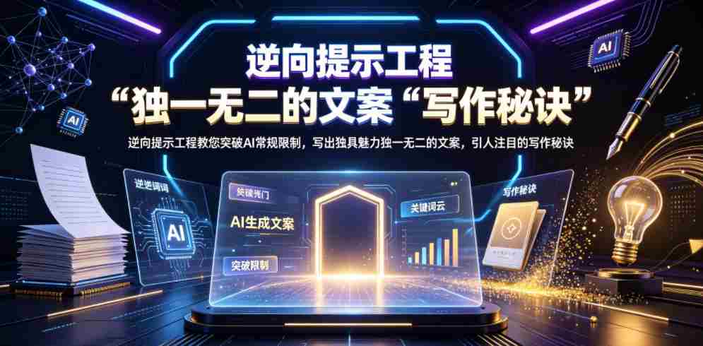 逆向提示工程教您突破AI常规限制，写出独具魅力独一无二的文案，引人注目的写作秘诀【原创双语字幕】
