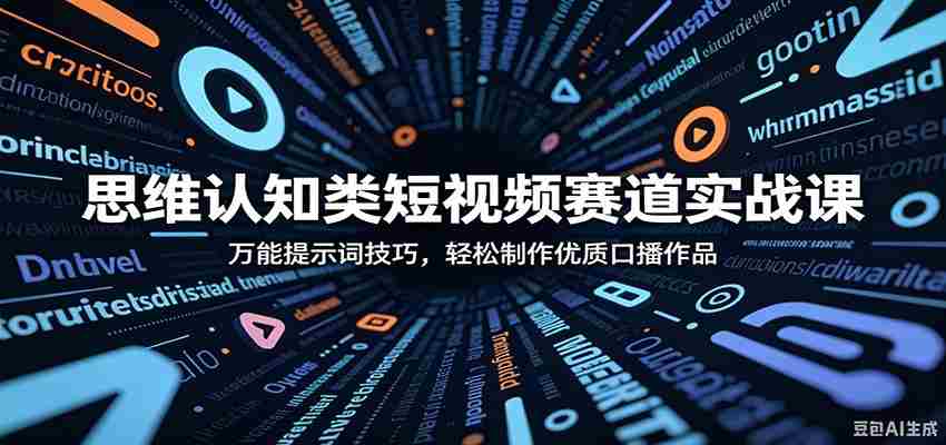 思维认知类短视频赛道实战课：万能提示词技巧，轻松制作优质口播作品