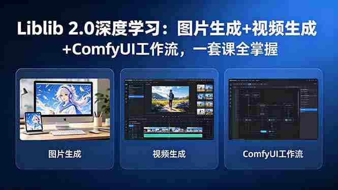 Liblib 2.0深度学习：图片生成+视频生成+ComfyUI工作流，一套课全掌握