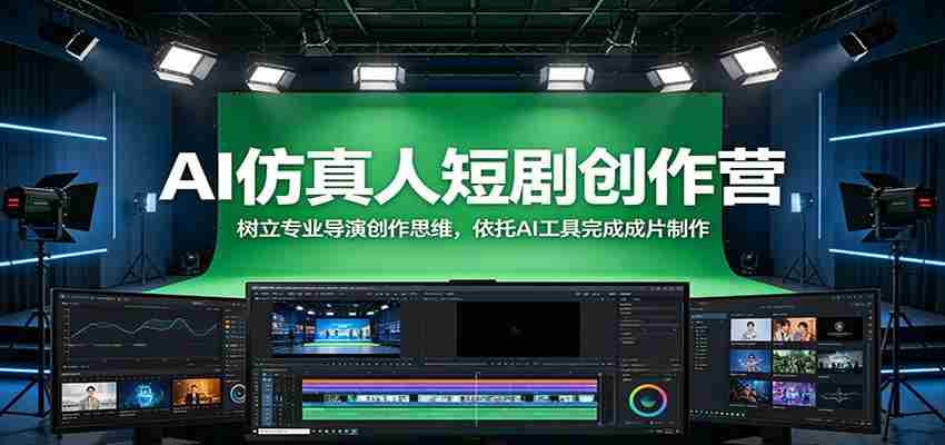 AI仿真人短剧创作营：树立专业导演创作思维，依托AI工具完成成片制作
