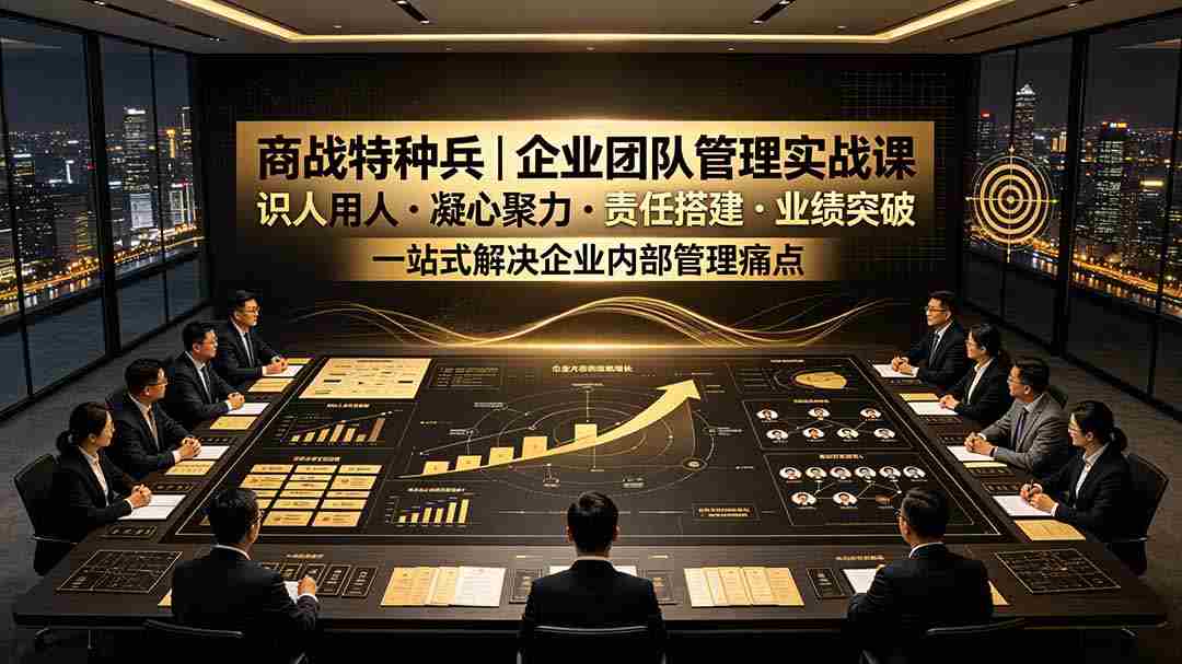 商战特种兵｜企业团队管理实战课：识人用人｜凝心聚力｜责任搭建｜业绩突破，一站式解决企业内部管理痛点