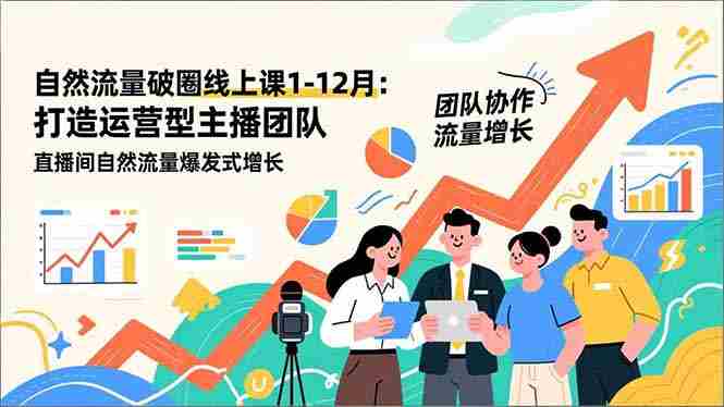 自然流量破圈线上课25年1-12月-更新：打造运营型主播团队 直播间自然流量爆发式增长