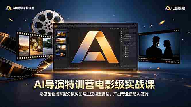 AI导演特训营电影级实战课，零基础也能掌握分镜构图与主流模型用法，产出专业质感AI短片