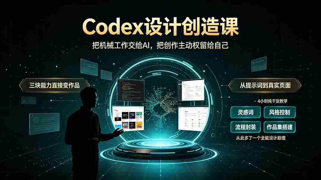 Codex设计创造课-2期，小白也能掌握的Codex设计创造技巧，把机械工作交给AI，把创作主动权留给自己