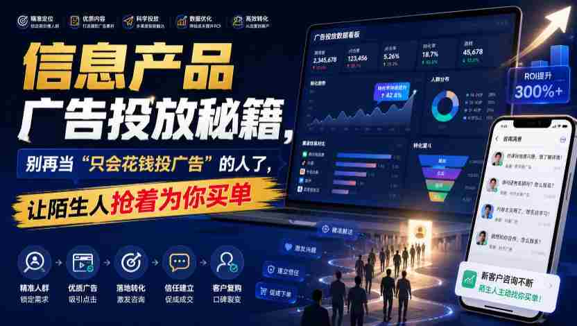 信息产品广告投放秘籍，别再当“只会花钱投广告”的人了，让陌生人抢着为你买单【原创双语字幕】