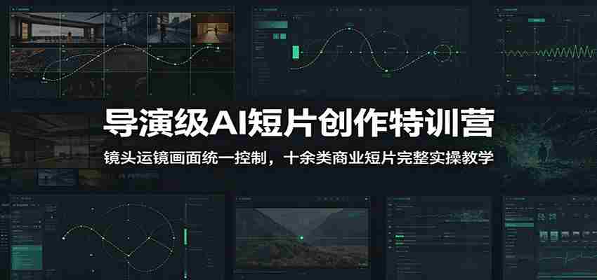 导演级AI短片创作特训营：镜头运镜画面统一控制，十余类商业短片完整实操教学（更新）