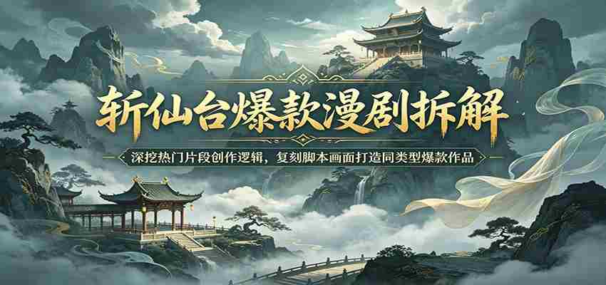 斩仙台爆款漫剧拆解：深挖热门片段创作逻辑，复刻脚本画面打造同类型爆款作品