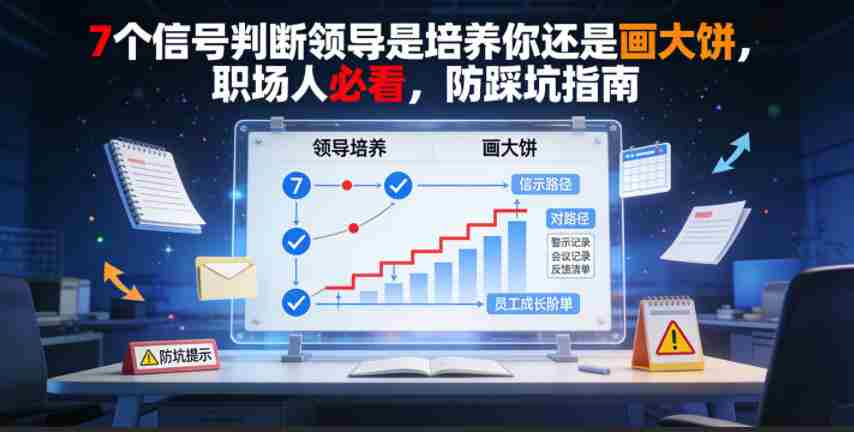 付费文章：7个信号判断领导是培养你还是画大饼，职场人必看，防踩坑指南