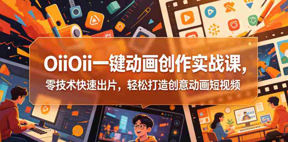 OiiOii一键动画创作实战课，零技术快速出片，轻松打造创意动画短视频