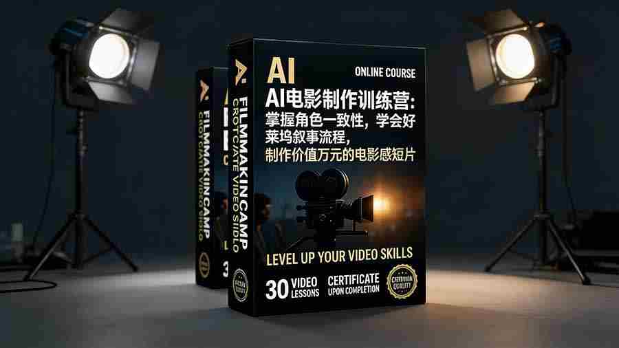 AI电影制作训练营：掌握角色一致性，学会好莱坞叙事流程，制作价值万元的电影感短片
