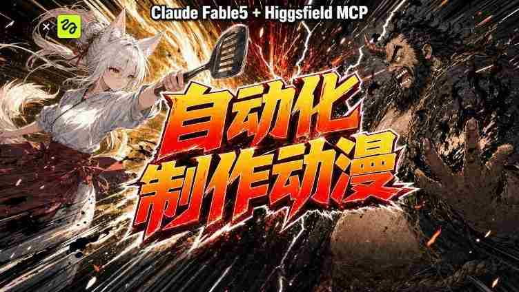 AI自动化动漫制作！Claude Fable 5接入Higgsfield MCP，直接生成完整创意内容