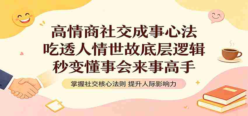 高情商社交成事心法：吃透人情世故底层逻辑，秒变懂事会来事高手