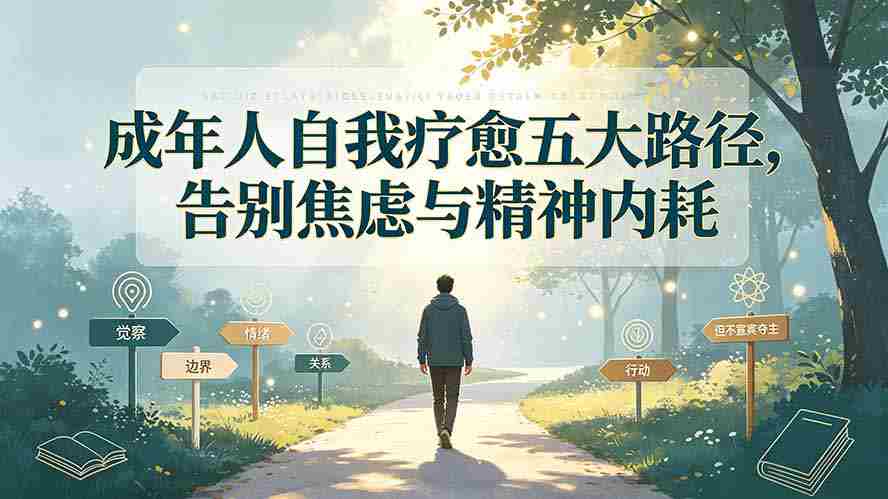 付费文章：成年人自我疗愈五大路径，告别焦虑与精神内耗