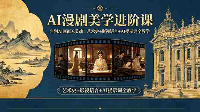 告别AI画面无灵魂！AI漫剧美学进阶课-更新，艺术史+影视语言+AI提示词全教学