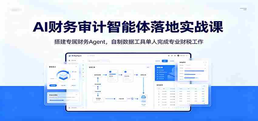 AI财务审计智能体落地实战课：搭建专属财务Agent，自制数据工具单人完成专业财税工作