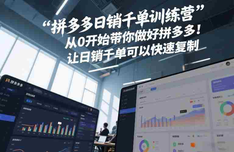 拼多多日销千单训练营，从0开始带你做好拼多多，让日销千单可以快速复制(更新26年7月)