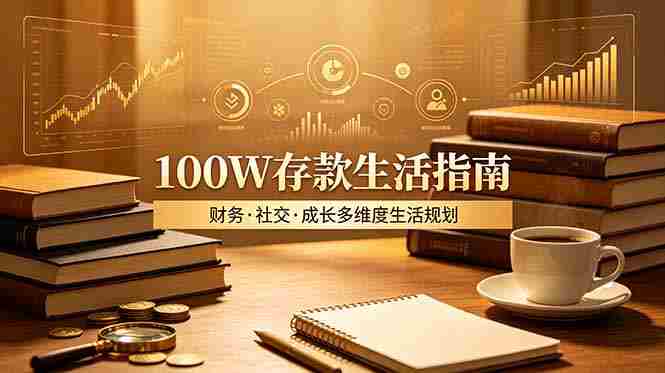 付费文章：100W存款生活指南，如何从财务、社交、成长等维度规划自己的生活