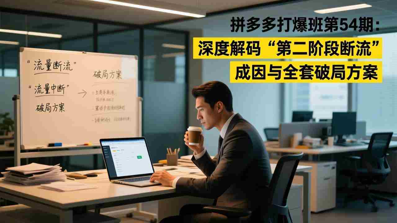 拼多多打爆班第54期：深度解码“第二阶段断流”成因与全套破局方案