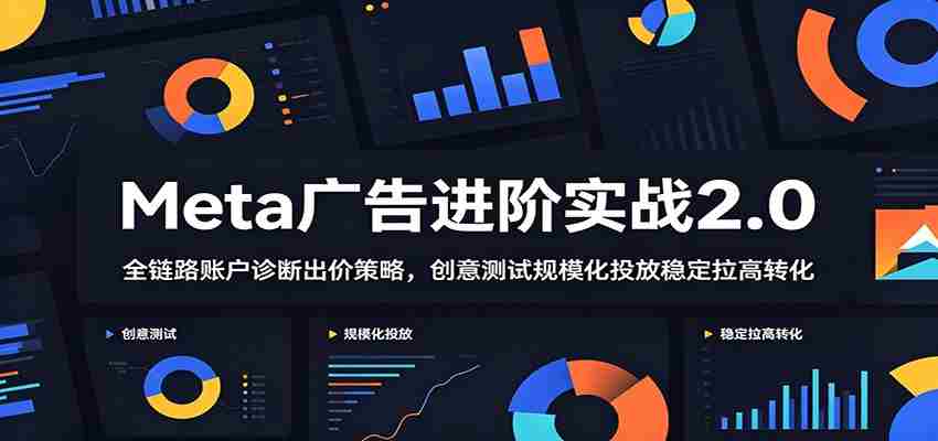 Meta广告进阶实战2.0：全链路账户诊断出价策略，创意测试规模化投放稳定拉高转化