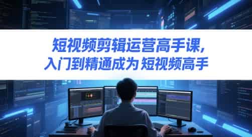 短视频剪辑运营高手课，入门到精通成为短视频高手