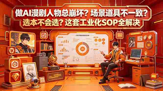 做AI漫剧人物总崩坏？场景道具不一致？选本不会选？这套工业化SOP全解决 (更新)
