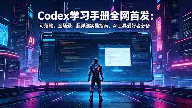 Codex学习手册全网首发：可落地，全场景，超详细实操指南，AI工具爱好者必备