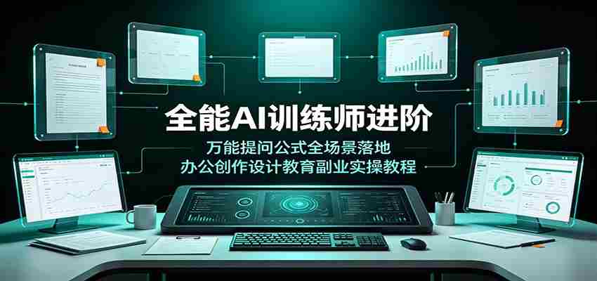 全能AI训练师进阶：万能提问公式全场景落地，办公创作设计教育副业实操教程