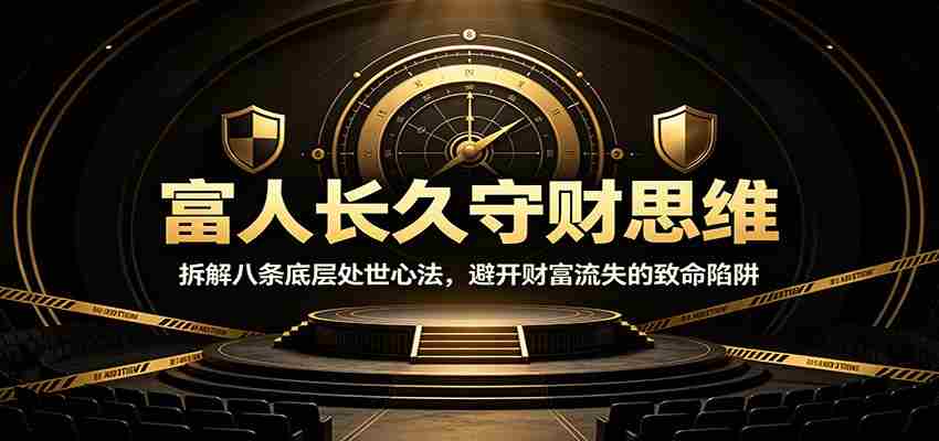 富人长久守财思维：拆解八条底层处世心法，避开财富流失的致命陷阱