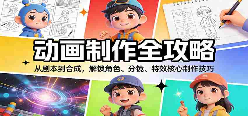 动画制作全攻略：从剧本到合成，解锁角色、分镜、特效核心制作技巧