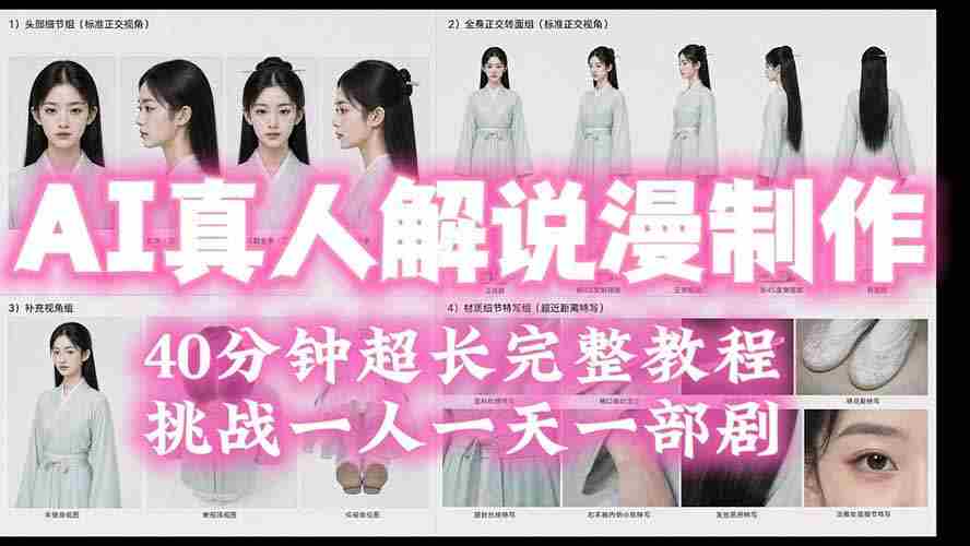 2026AI真人解说漫剧制作40分钟超长完整教程：自动批量化制作，挑战一人一天一部剧！