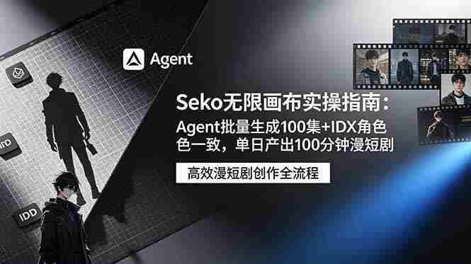 Seko无限画布实操指南：Agent批量生成100集+IDX角色一致，单日产出100分钟漫短剧