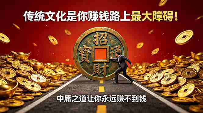 付费文章：传统文化是你赚钱路上最大障碍！中庸之道让你永远赚不到钱