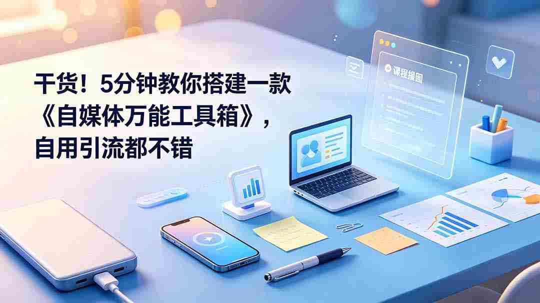 干货！5分钟教你搭建一款《自媒体万能工具箱》，自用引流都不错