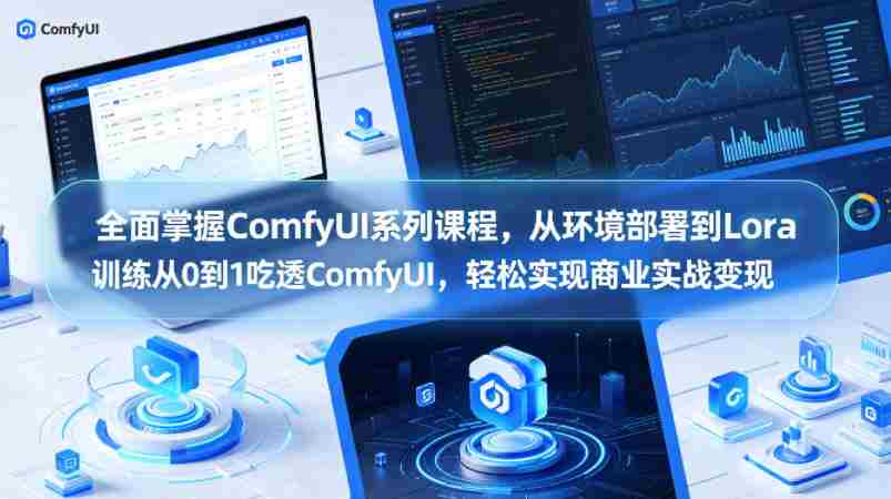 全面掌握ComfyUI系列课程，从环境部署到Lora训练从0到1吃透ComfyUI，轻松实现商业实战变现