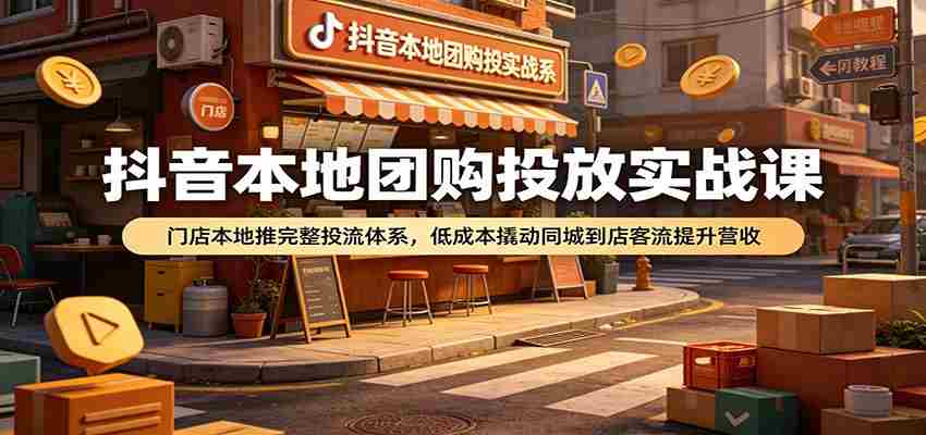 抖音本地团购投放实战课：门店本地推完整投流体系，低成本撬动同城到店客流提升营收