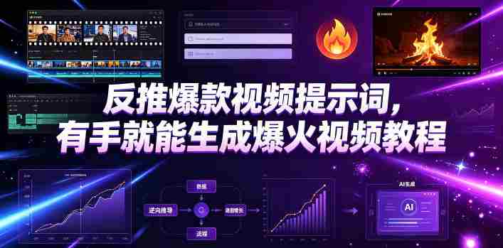 反推爆款视频提示词，有手就能生成爆火视频教程