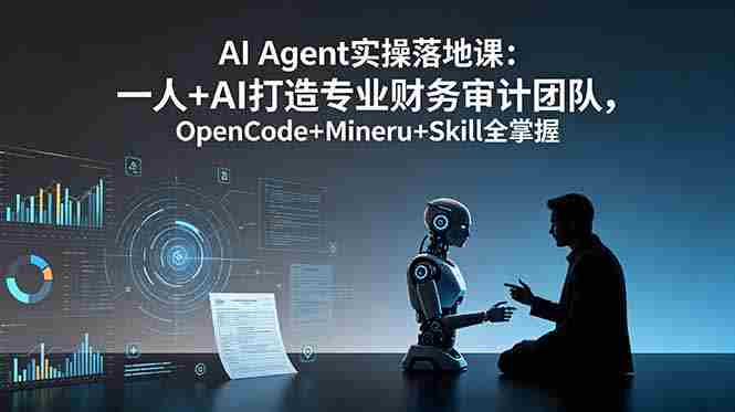 AI Agent实操落地课：一人+AI打造专业财务审计团队，OpenCode+Mineru+Skill全掌握