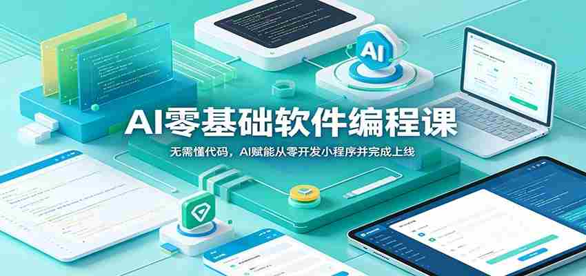 AI零基础软件编程课：无需懂代码，AI赋能从零开发小程序并完成上线