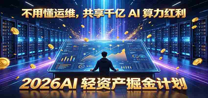 不用懂运维，共享千亿 AI 算力红利，2026AI 轻资产掘金计划
