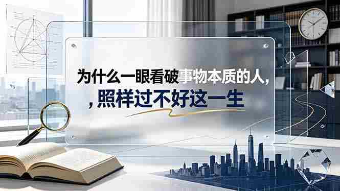 付费文章：为什么一眼看破事物本质的人，照样过不好这一生