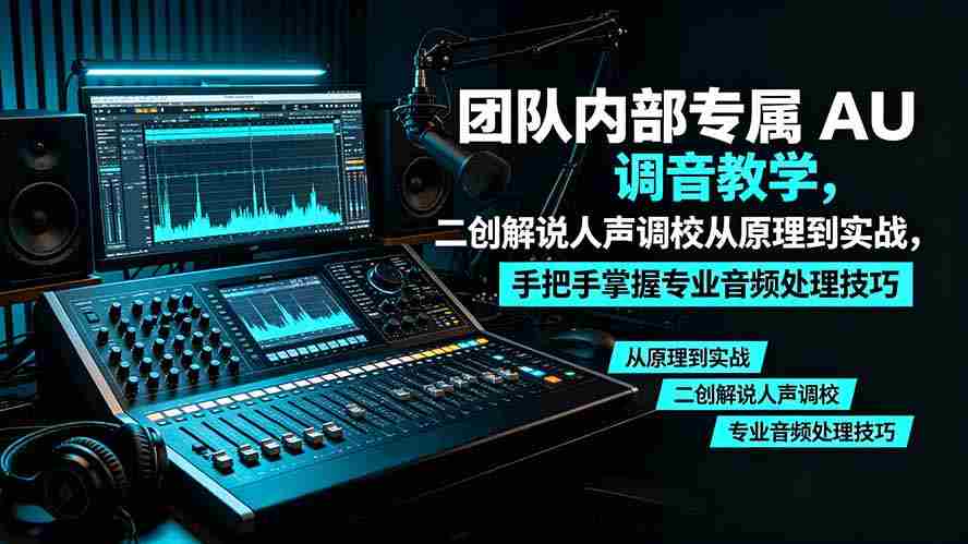 某大佬团队内部专属 AU 调音教学，二创解说人声调校从原理到实战，手把手掌握专业音频处理技巧
