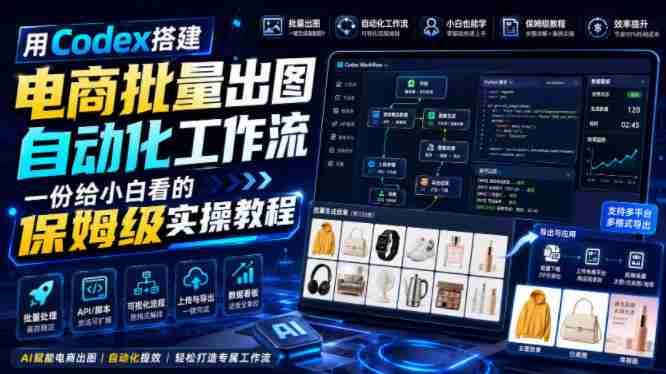 用Codex搭建电商批量出图自动化工作流，一份给小白看的保姆级实操教程【文档】