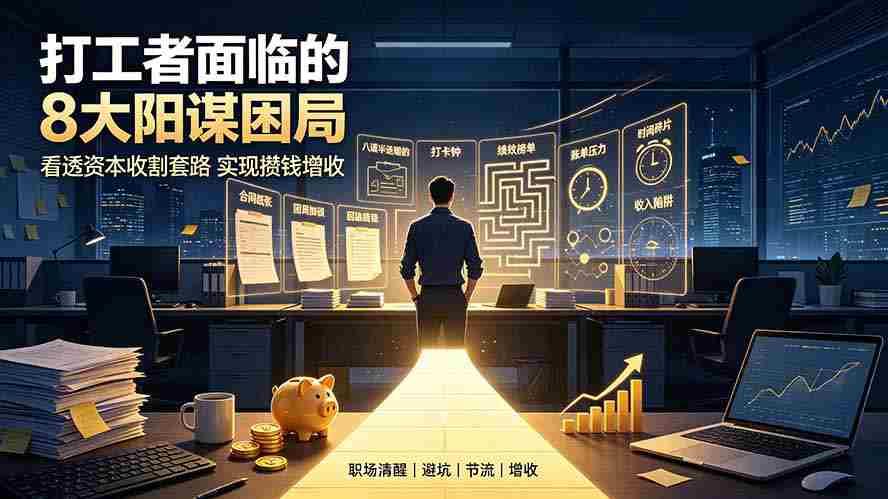 付费文章：打工者面临的8大阳谋困局，看透资本收割套路实现攒钱增收