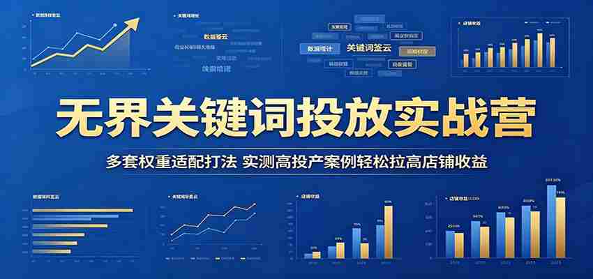 无界关键词投放实战营：多套权重适配打法，实测高投产案例轻松拉高店铺收益
