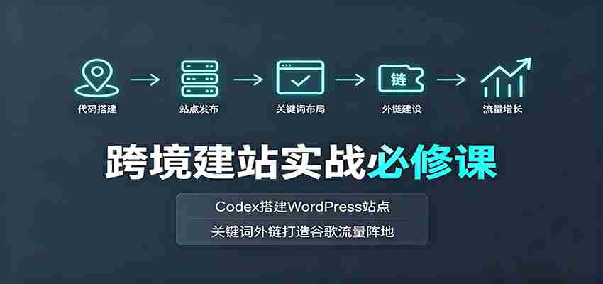 跨境建站实战必修课：Codex搭建WordPress站点，关键词外链打造谷歌流量阵地