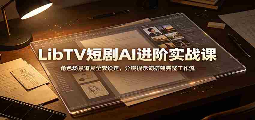 LibTV短剧AI进阶实战课：角色场景道具全套设定，分镜提示词搭建完整工作流