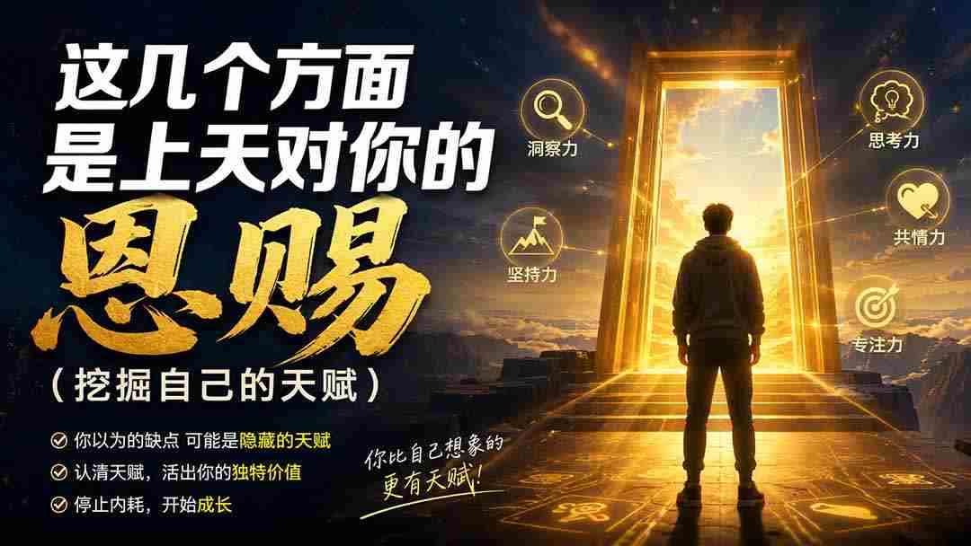 付费文章：这几个方面是上天对你的恩赐（挖掘自己的天赋）