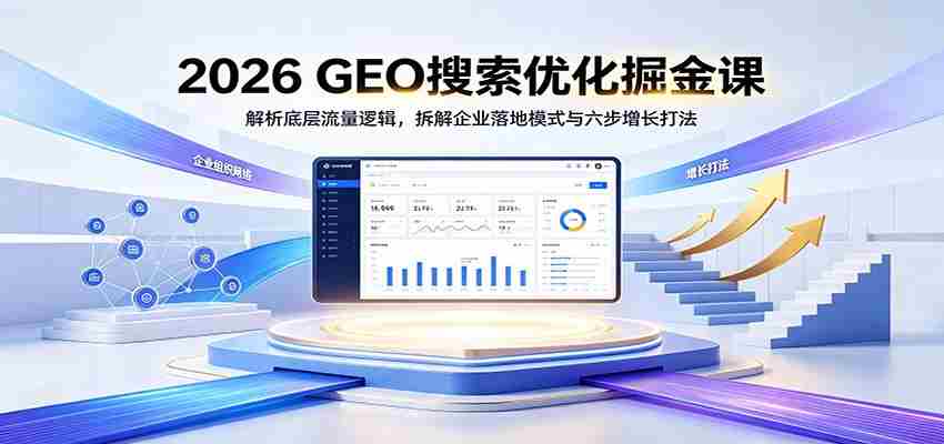 2026 GEO搜索优化掘金课：解析底层流量逻辑，拆解企业落地模式与六步增长打法