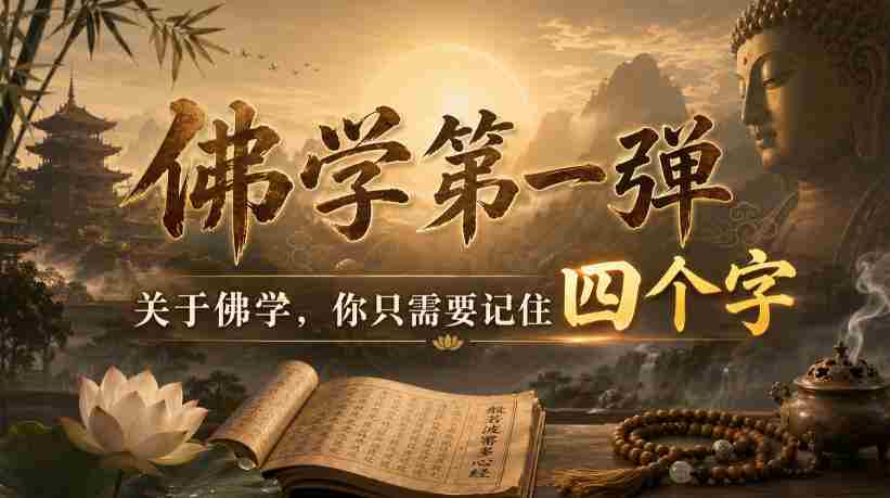 付费文章：佛学第一弹，关于佛学，你只需要记住四个字